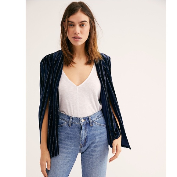 Free People Jackets & Blazers - Free People Jagger Velvet Cape